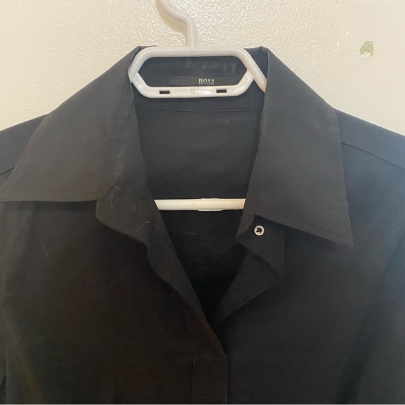 Hugo Boss Stretch Cotton Poplin Blouse/Shirt, Size 2 - Picture 3 of 5